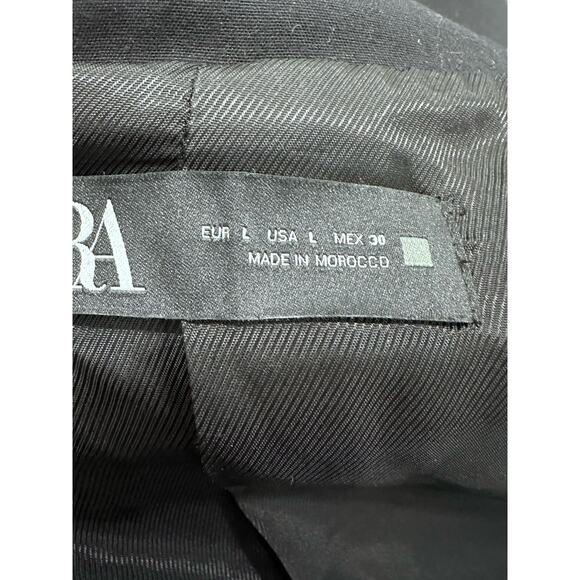 ZARA TWEED BOUCLE TRIM TEXTURED BLAZER JACKET WITH BOW SZ L PREPPY OLD MONEY - Picture 13 of 15